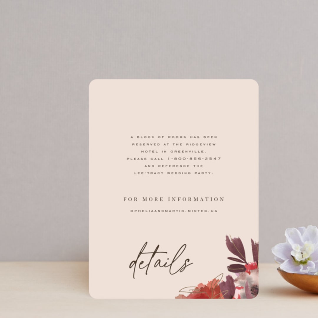 "Autumn Hymnal" - Direction Cards in Blush by Leah Bisch - Front