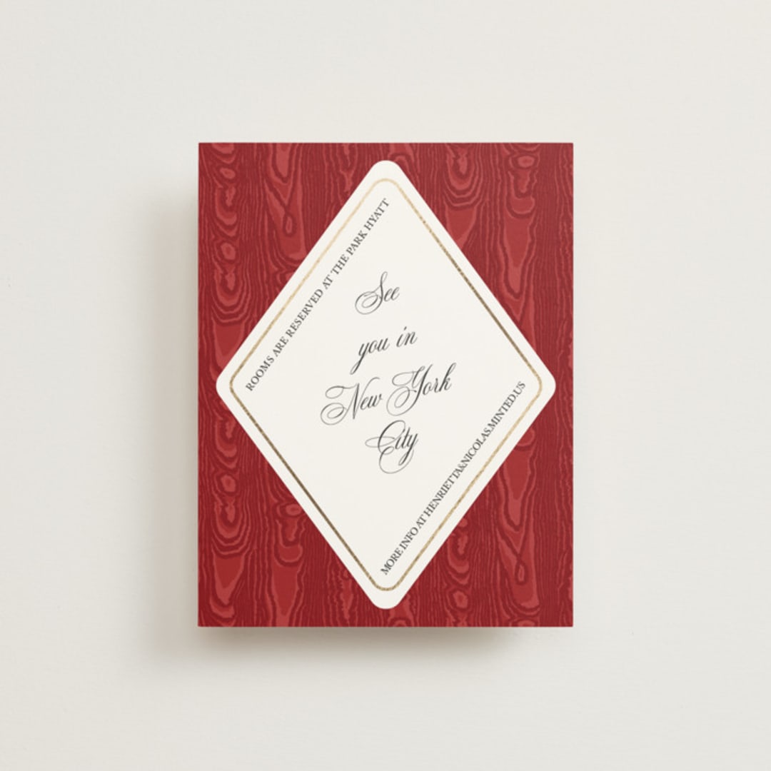 "Moiré" - Direction Cards in Crimson by Studio Suku - Front