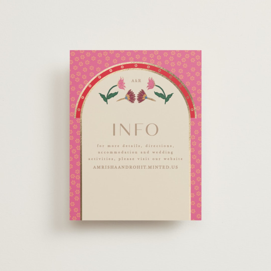 "Indian garden" - Direction Cards in Sindoor by Creo Study - Front