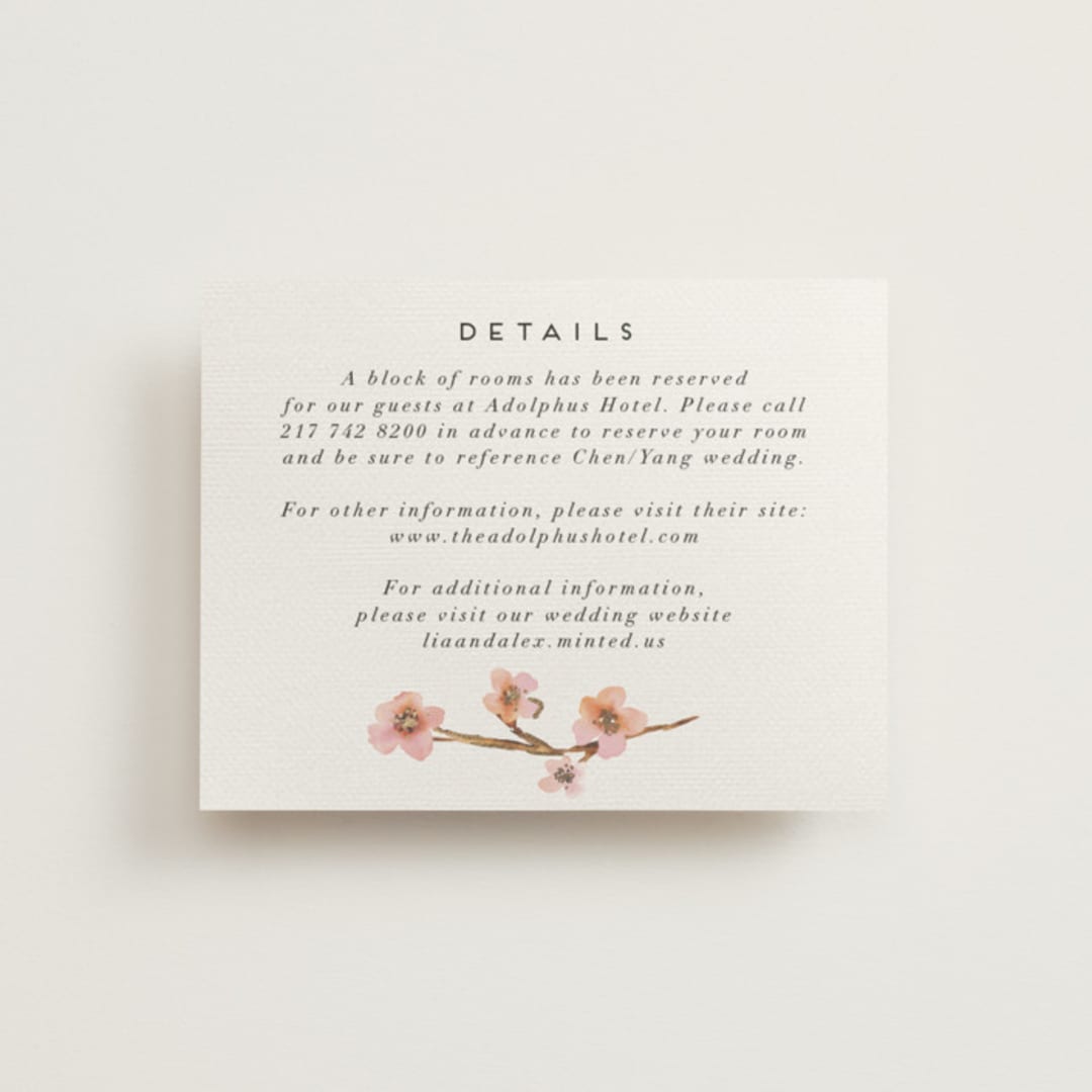 "Love Blossom" - Direction Cards in Blush by Petra Kern - Front