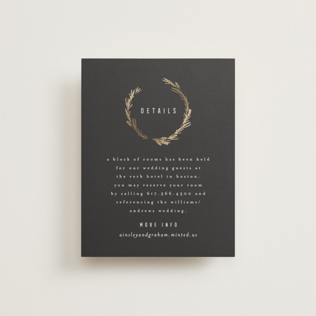 "Panache" - Direction Cards in Onyx by Kristie Kern - Front