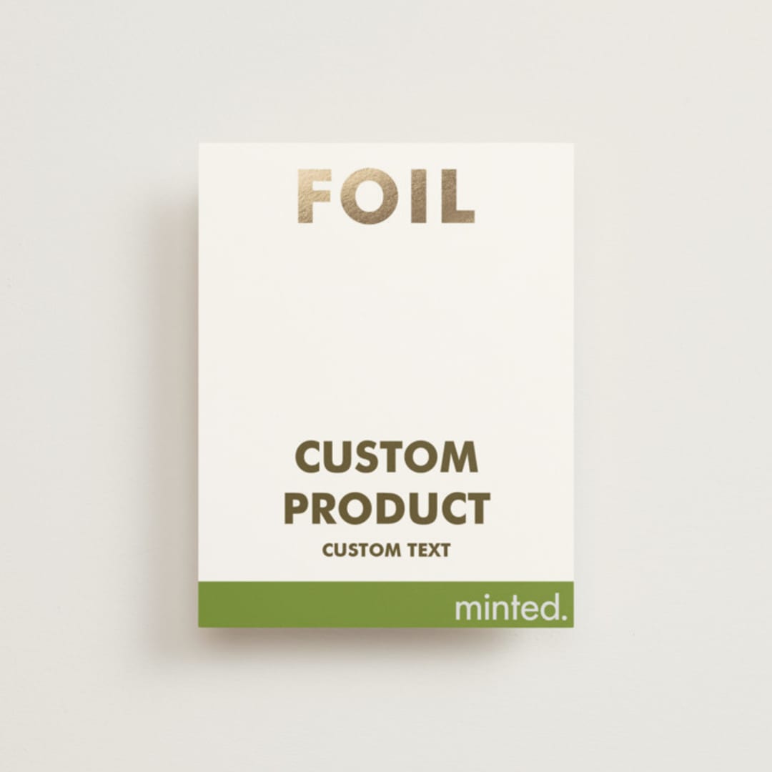 "Portrait Custom" - Direction Cards in Golden by Minted Custom - Front