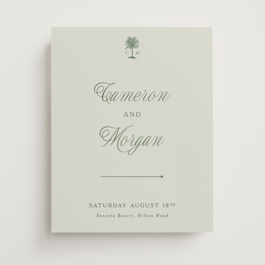 "Tropical" - Direction Signs in Sage by Bethan - Front