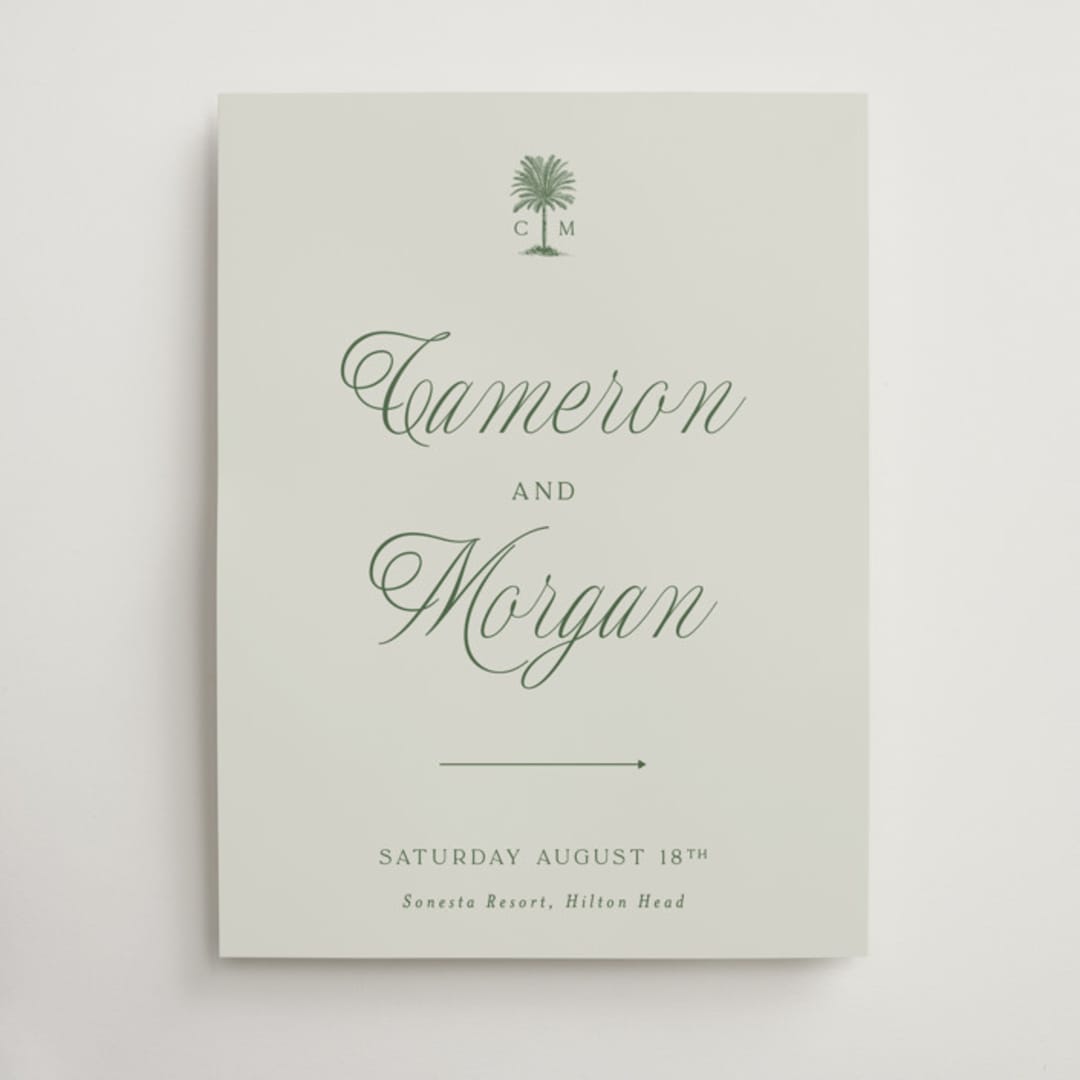 "Tropical" - Direction Signs in Sage by Bethan - Front