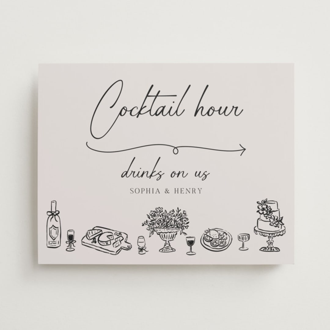 "Modern Sketch" - Direction Signs in Noir by Elly - Front