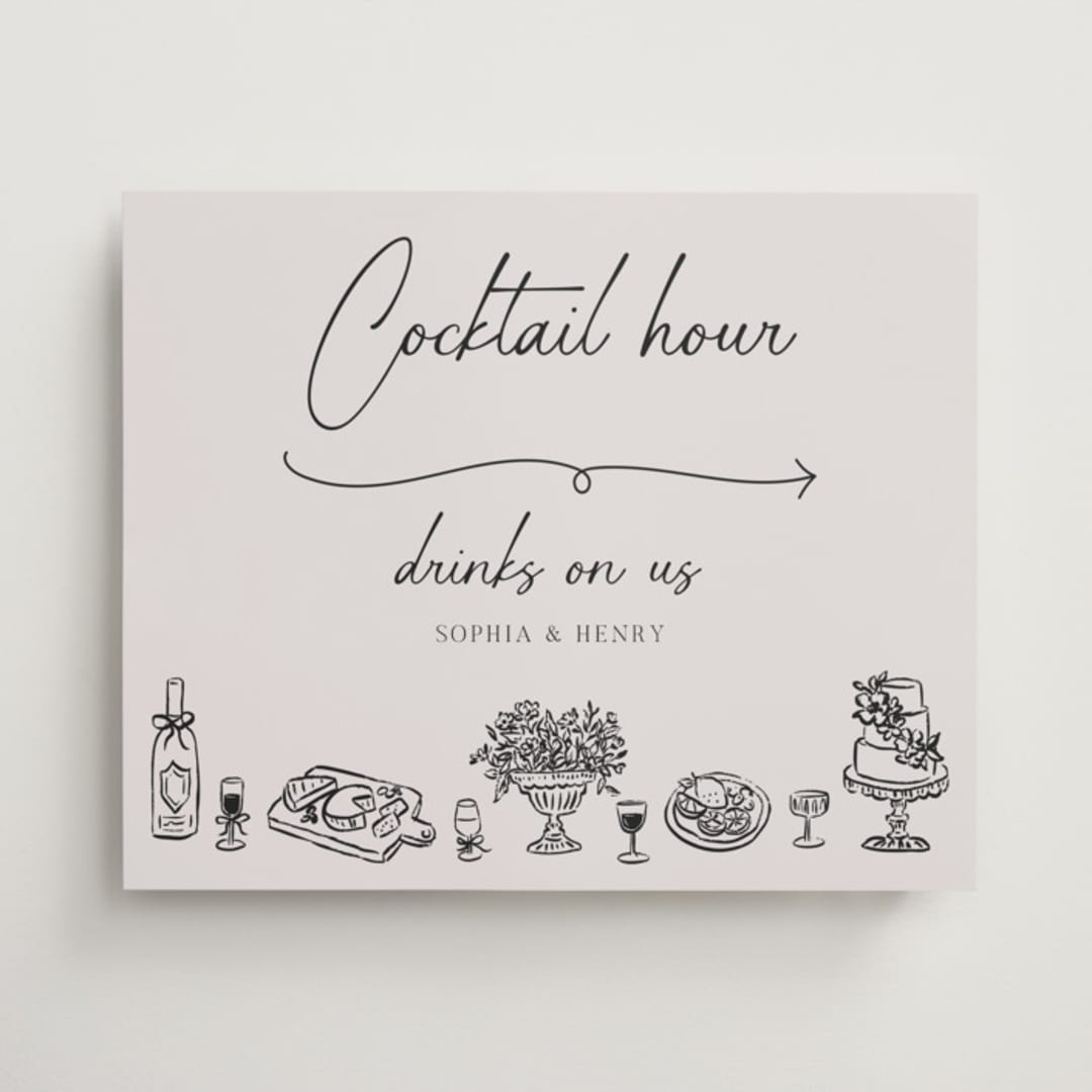 "Modern Sketch" - Direction Signs in Noir by Elly - Front