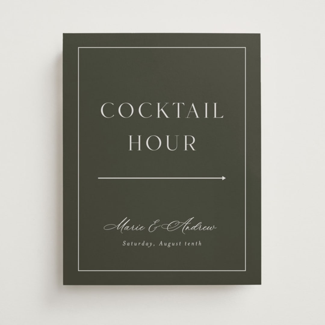 "refined" - Direction Signs in Olive by Nicole Walsh - Front