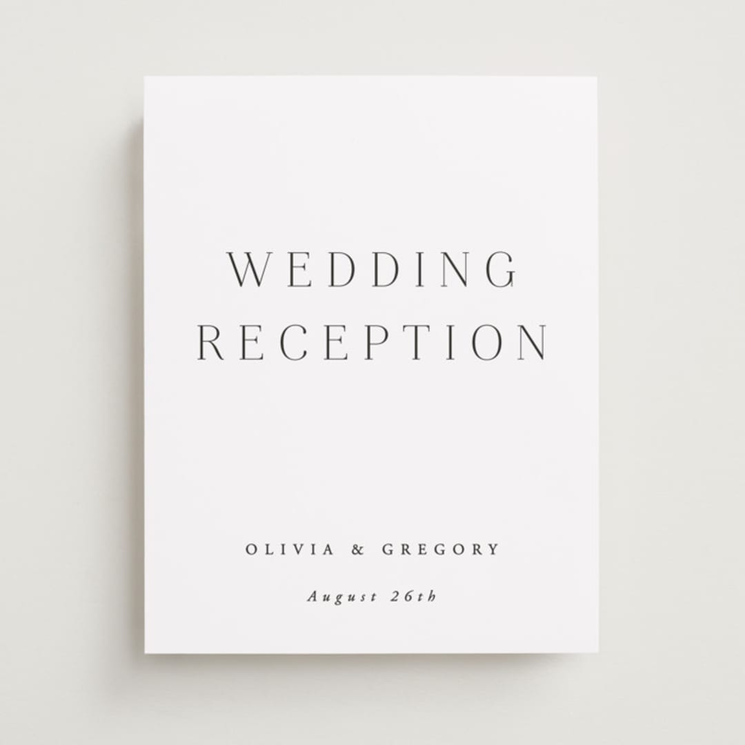 "Classy Type" - Direction Signs in Lily by Hooray Creative - Front