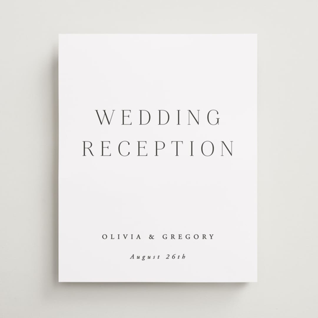 "Classy Type" - Direction Signs in Lily by Hooray Creative - Front