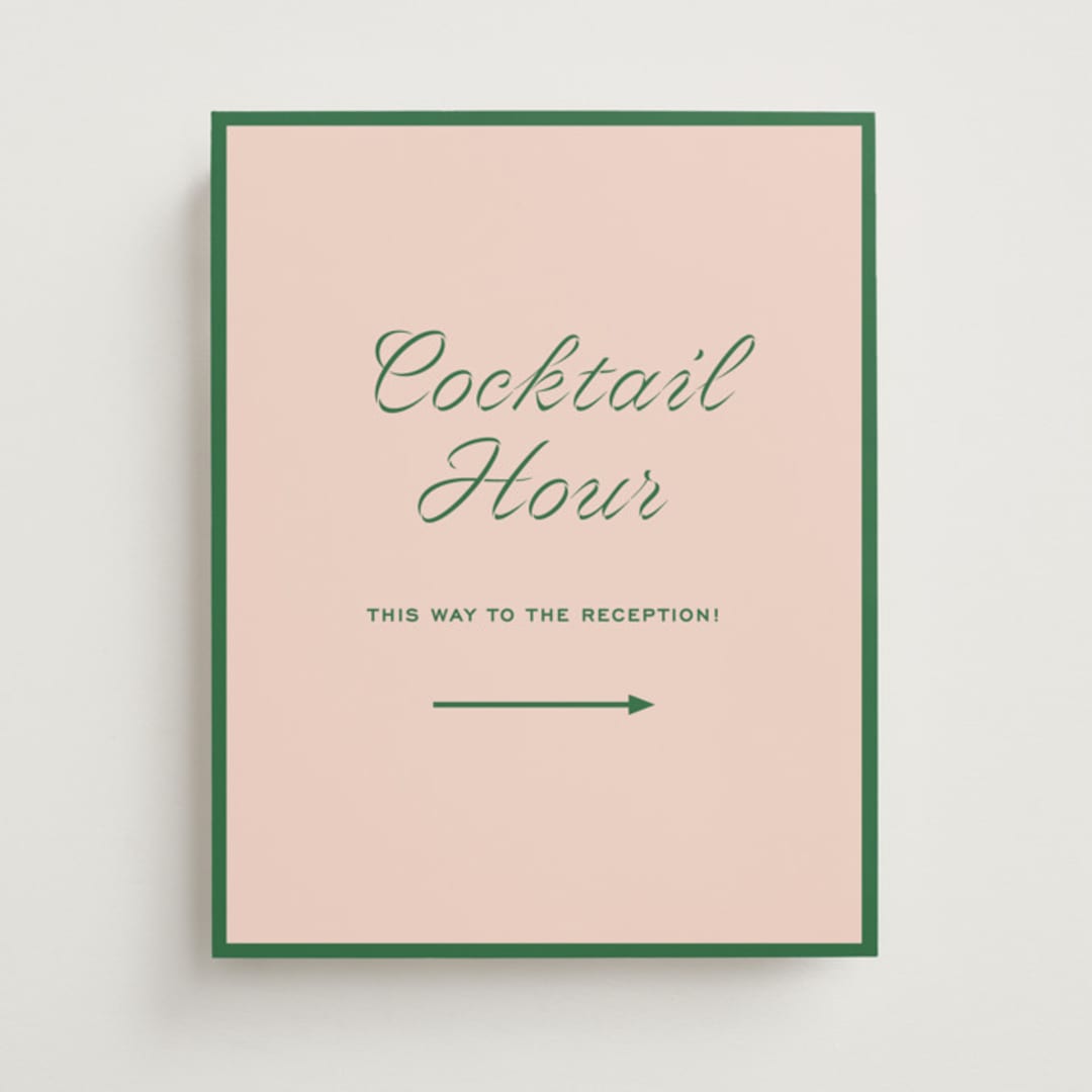 "cotillion" - Direction Signs in Peach by Megan Davis - Front