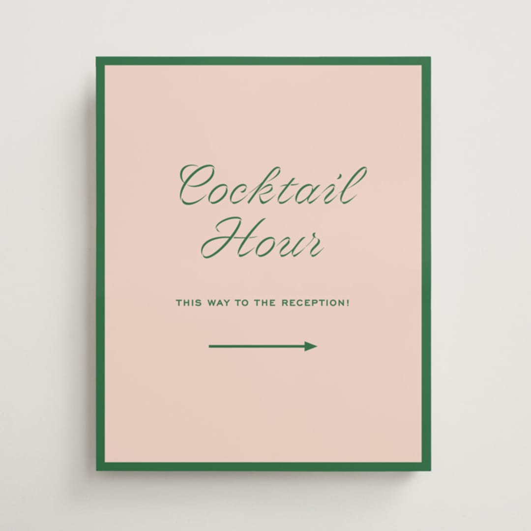 "cotillion" - Direction Signs in Peach by Megan Davis - Front