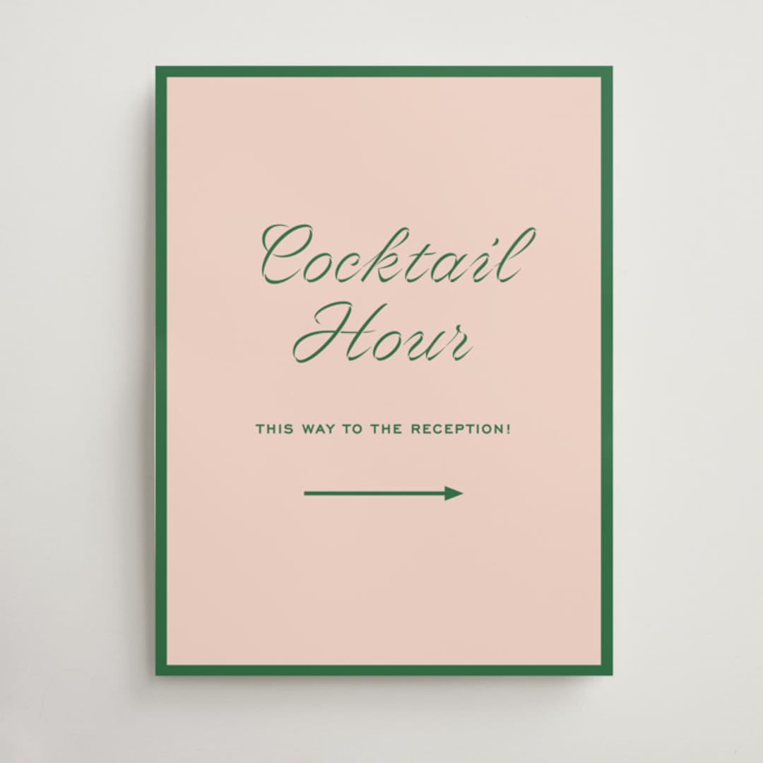 "cotillion" - Direction Signs in Peach by Megan Davis - Front