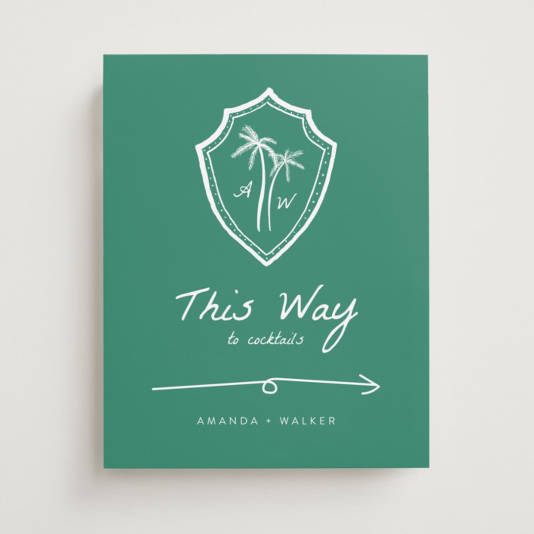 "Palm Tree Crest" - Direction Signs in Palm by Erika Firm - Front