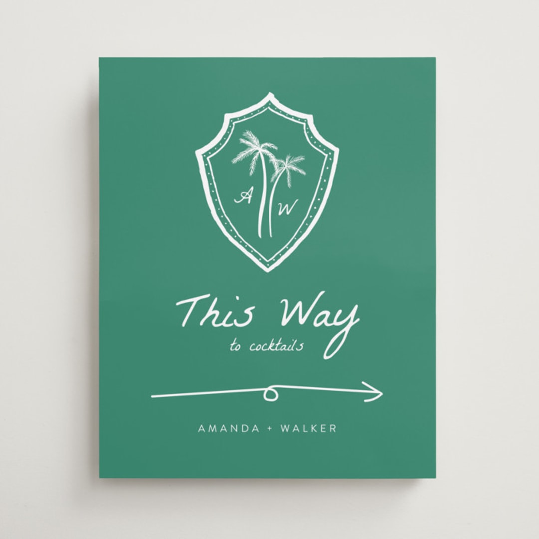 "Palm Tree Crest" - Direction Signs in Palm by Erika Firm - Front