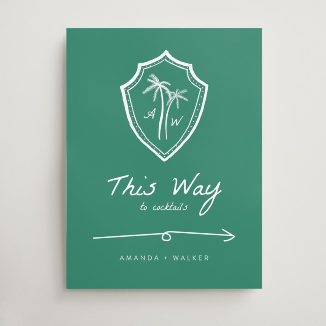 "Palm Tree Crest" - Direction Signs in Palm by Erika Firm - Front