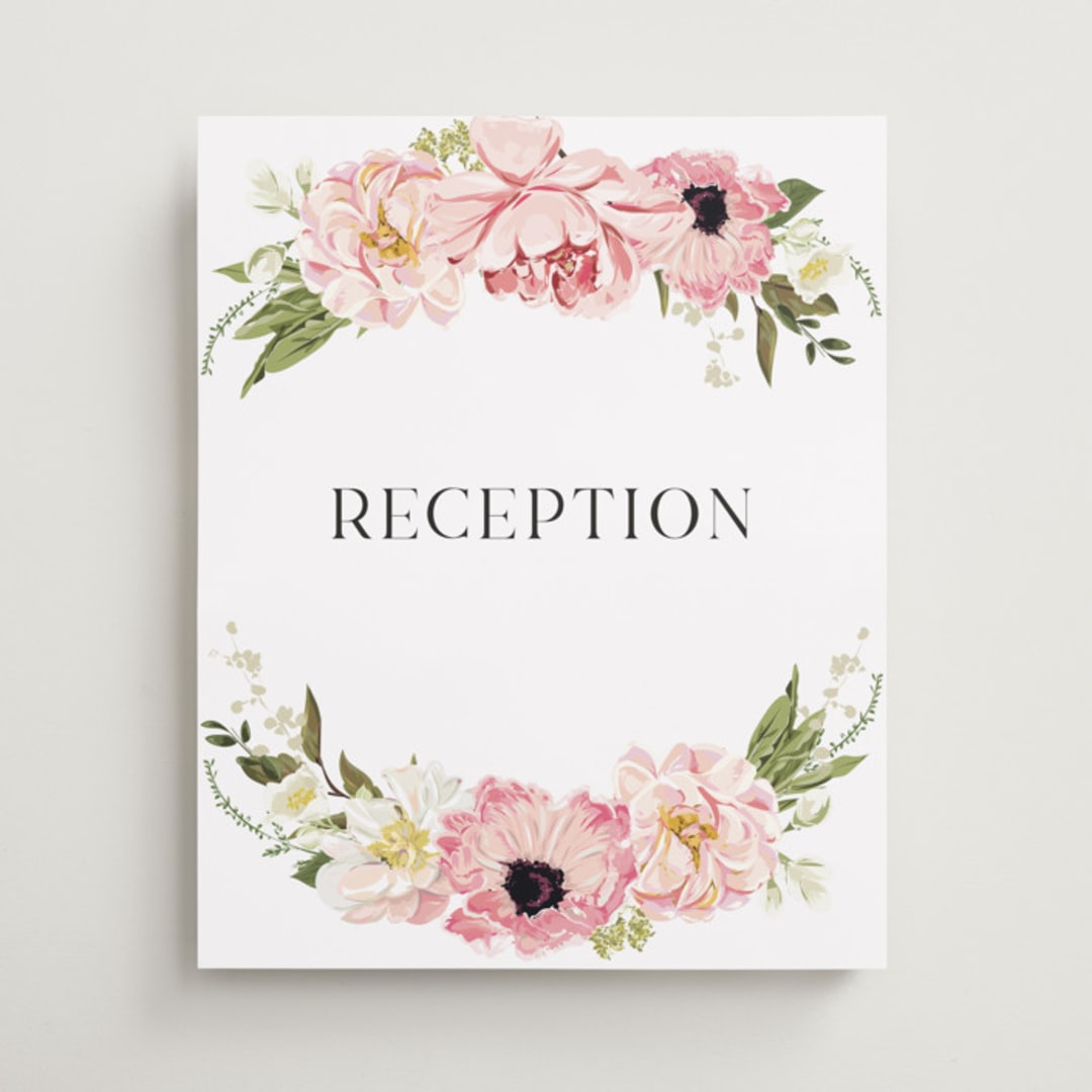 "Timeless Blooms" - Direction Signs in Peony by Susan Moyal - Front