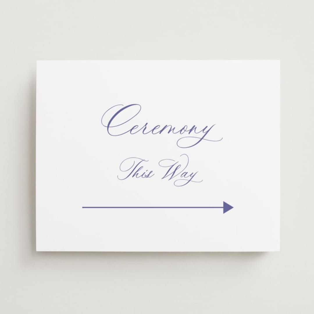 "watercolor flowers crest" - Direction Signs in Dusty Blue by Cass Loh - Front