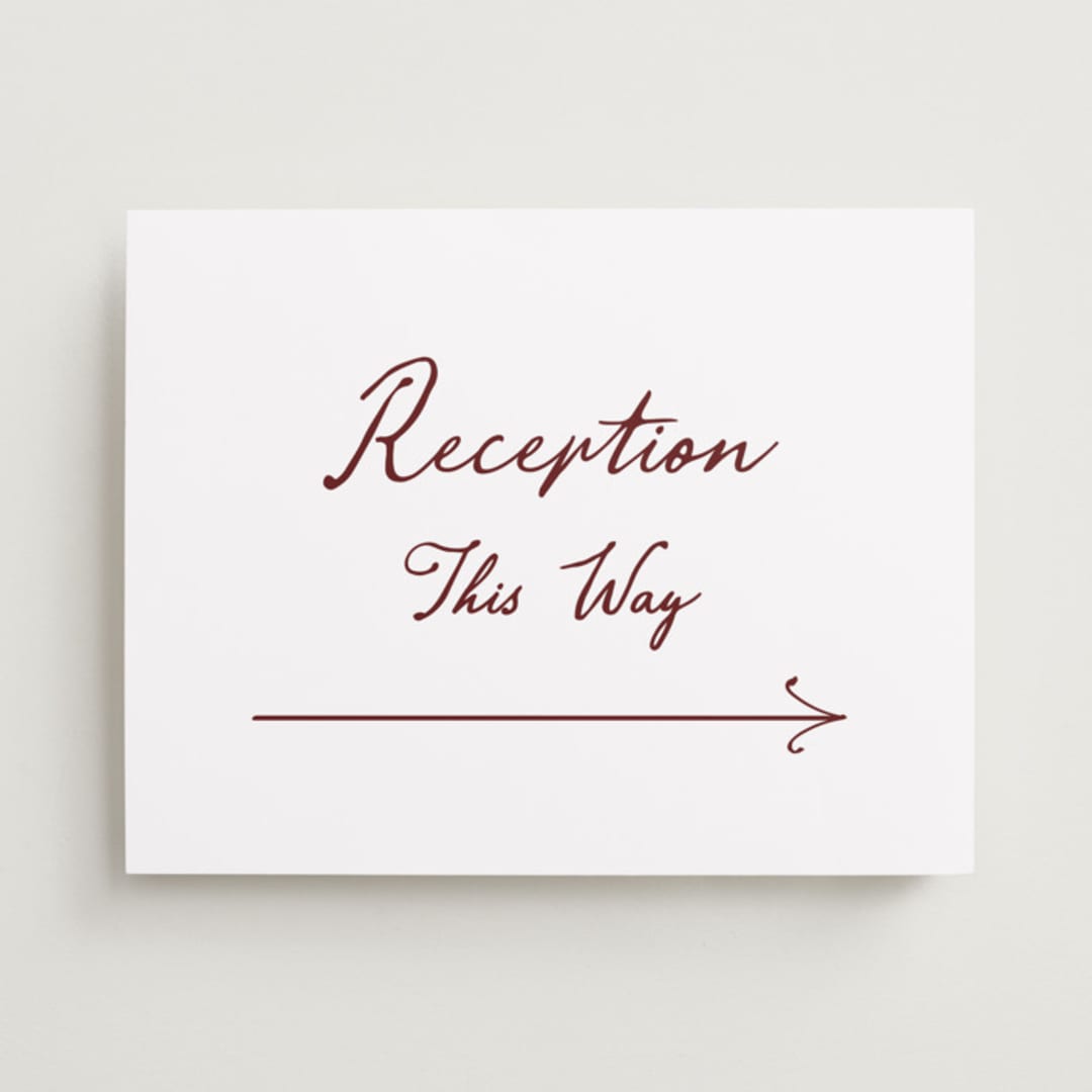 "Handwritten" - Direction Signs in Wine by Cass Loh - Front