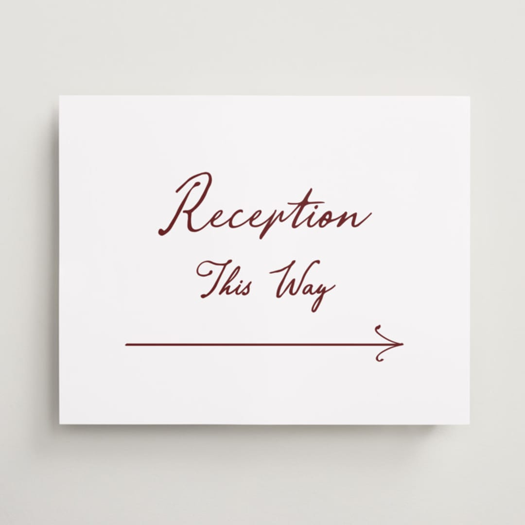 "Handwritten" - Direction Signs in Wine by Cass Loh - Front