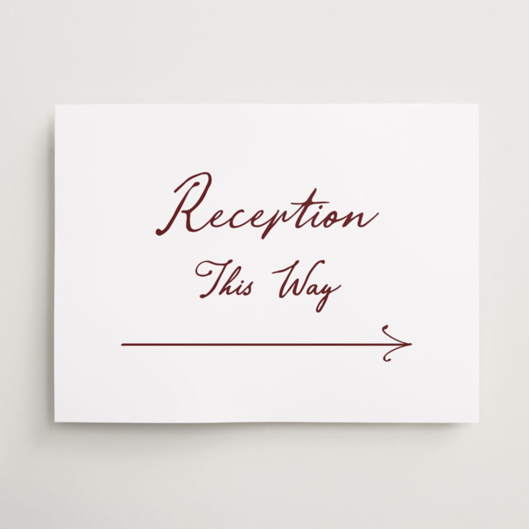 "Handwritten" - Direction Signs in Wine by Cass Loh - Front