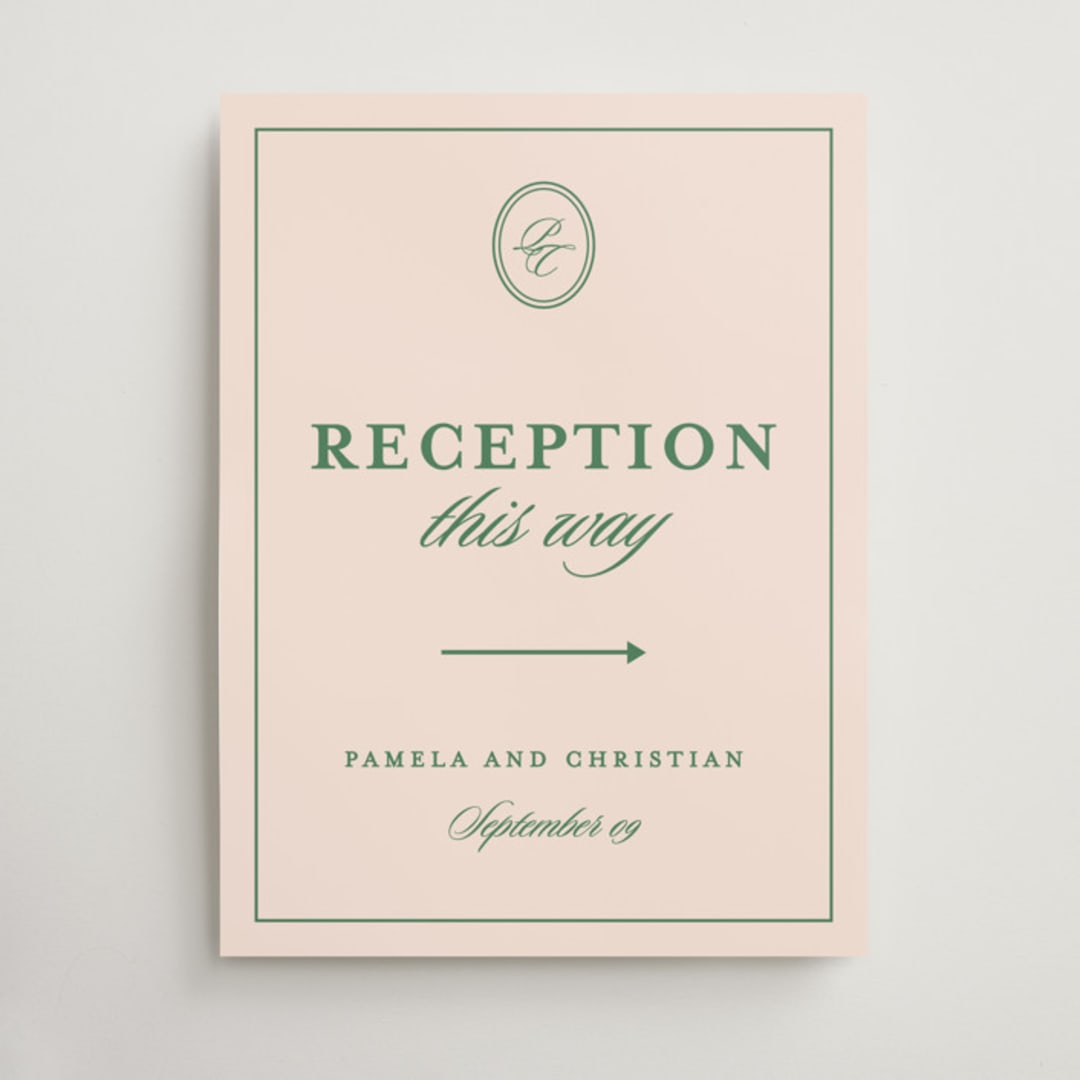 "Scripted" - Direction Signs in Emerald by Creo Study - Front