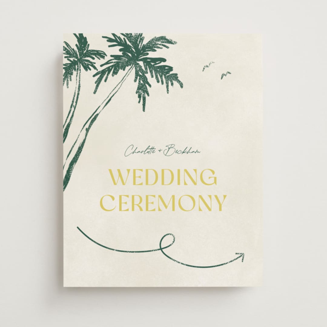 "Coastal Drift" - Direction Signs in Caribbean Citrus by Pixel and Hank - Front
