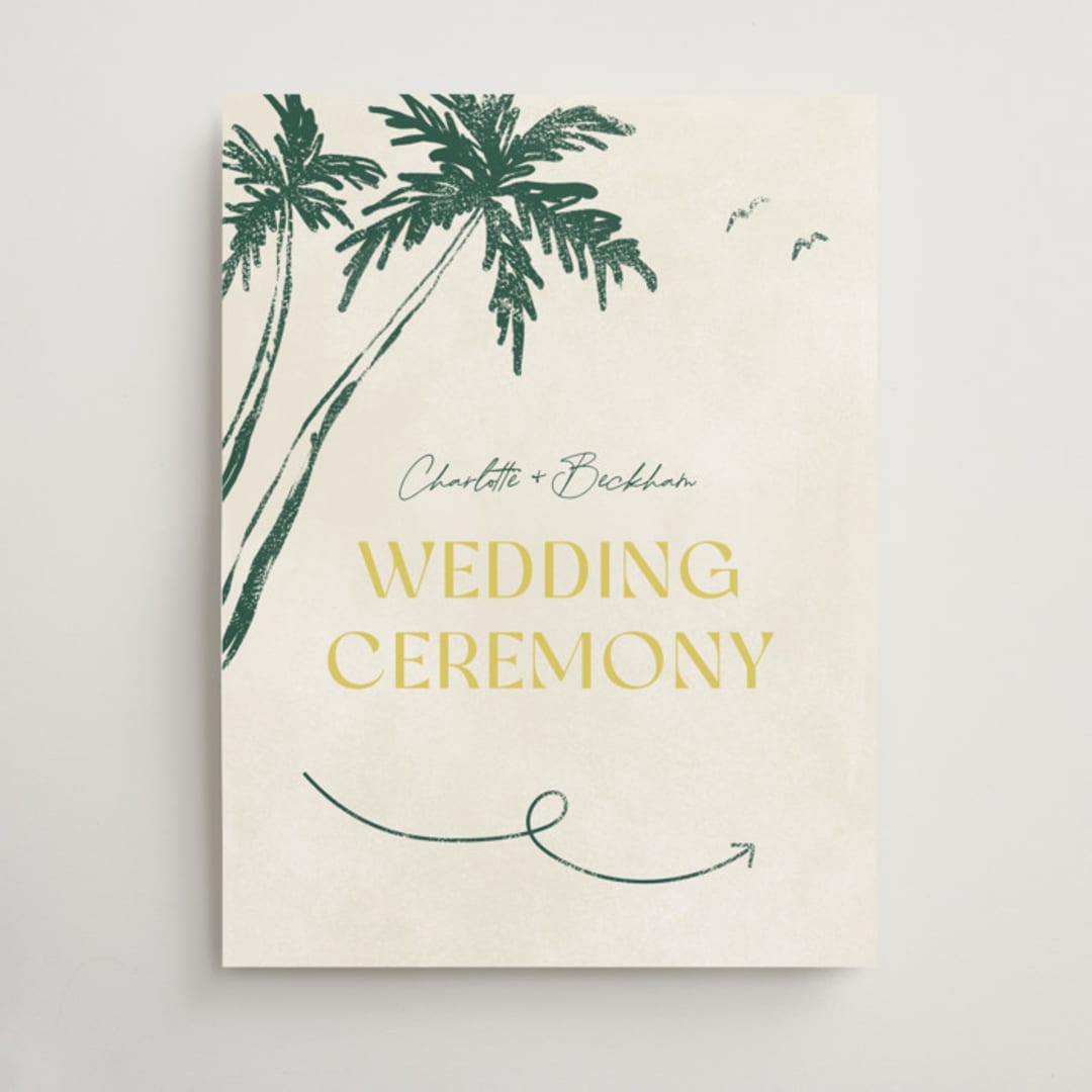 "Coastal Drift" - Direction Signs in Caribbean Citrus by Pixel and Hank - Front