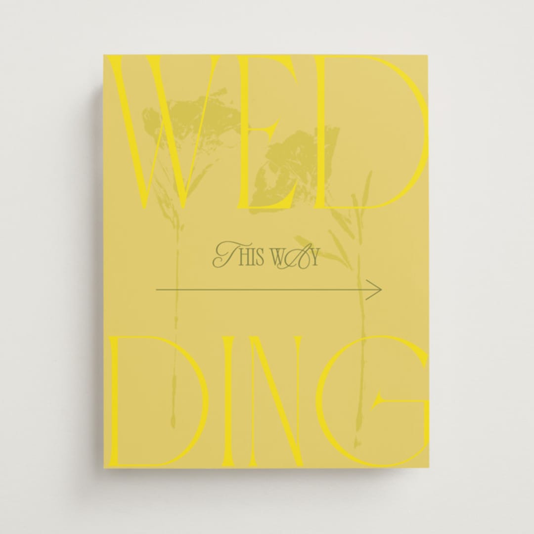 "Bloom" - Direction Signs in Island Citrus by Morgan Kendall - Front