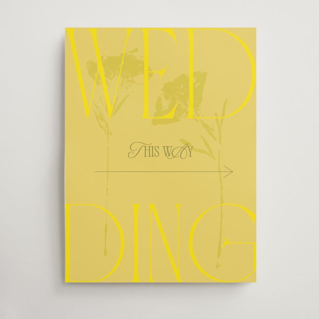 "Bloom" - Direction Signs in Island Citrus by Morgan Kendall - Front