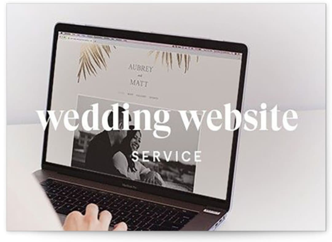 "Premium Wedding Website Service" - Premium Wedding Website in Grey by Minted - hero