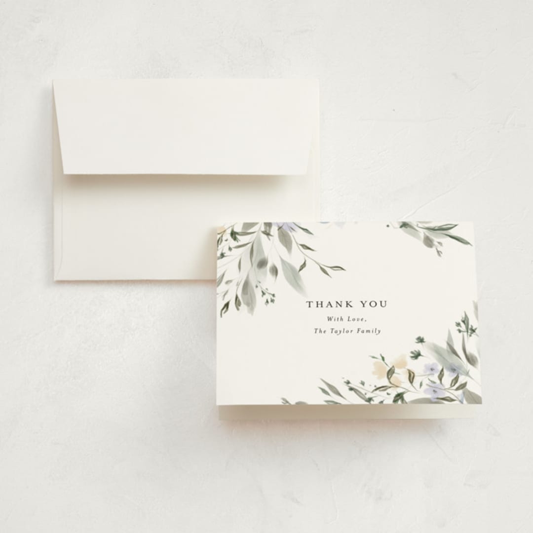 "Graceful Memory" - Memorial Cards in Dove by Nicoletta Savod - Front