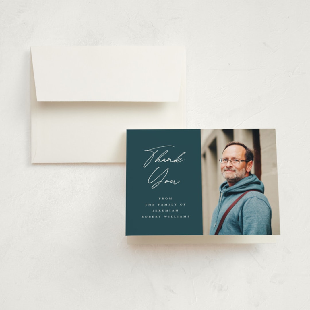 "Vibrant" - Memorial Cards in Olive by Kelly Watkins - Front