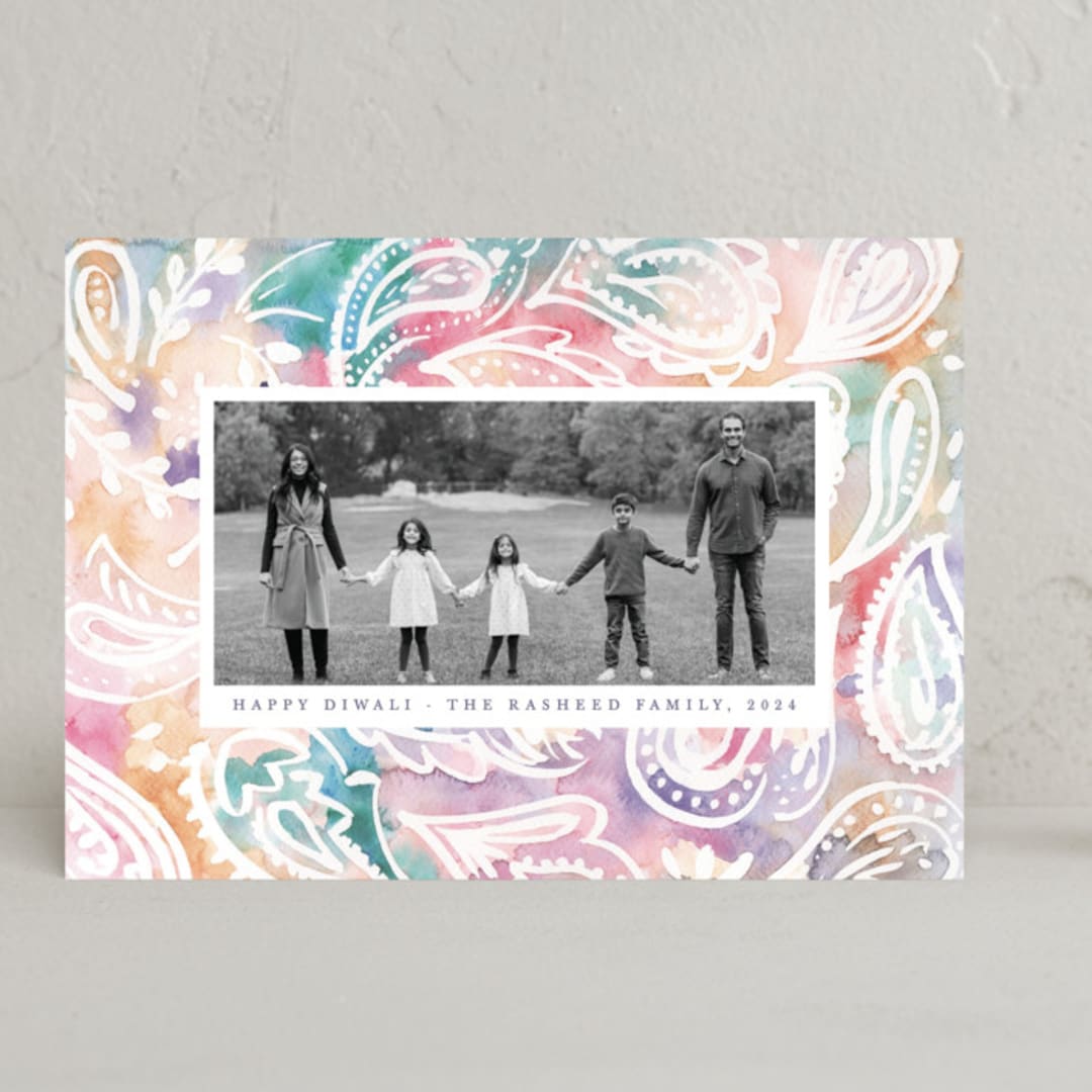 "Colors of Diwali" - Diwali Cards in Assam by Claudia Orengo - Front