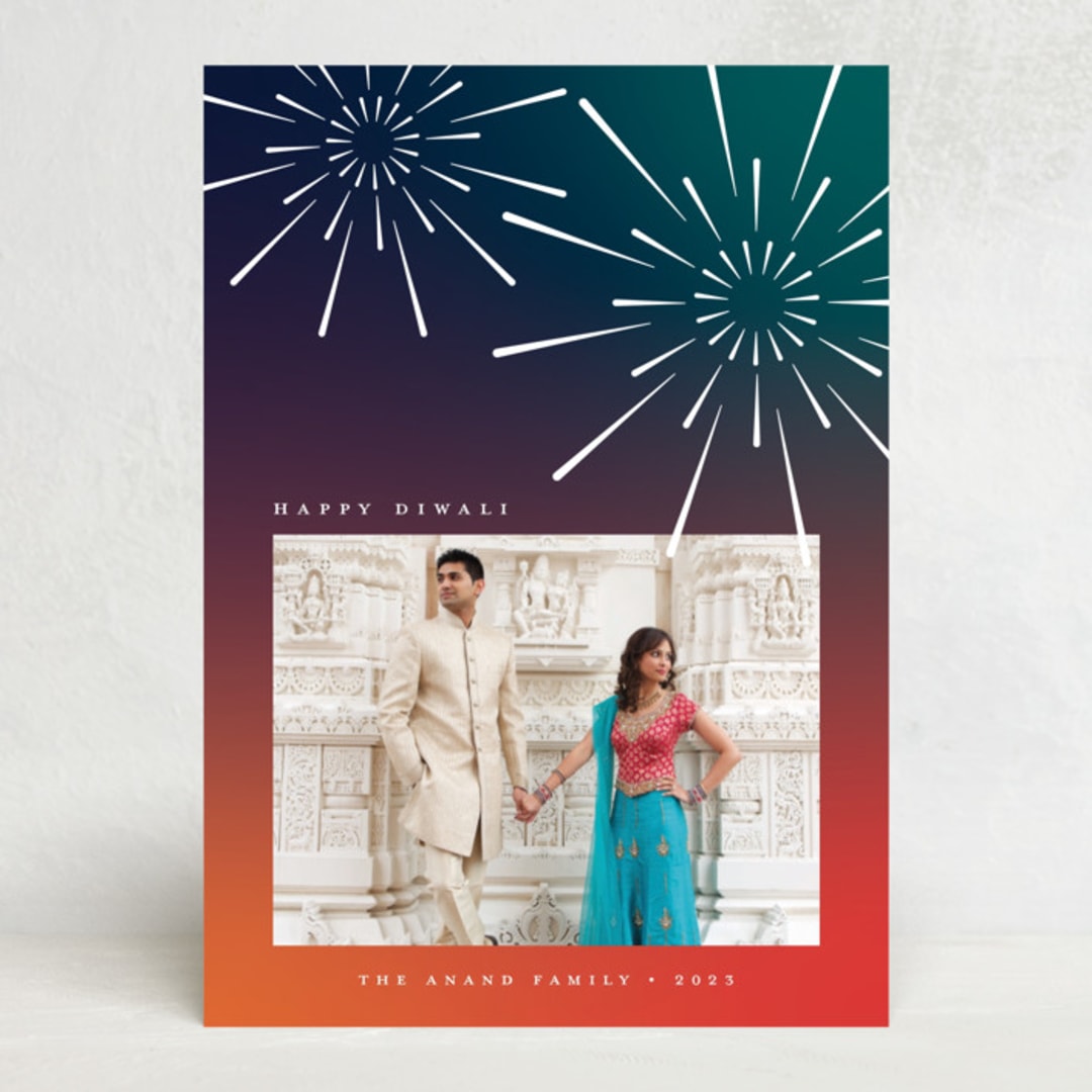 "Fireworks" - Diwali Cards in Sunset by Heather Schertzer - Front