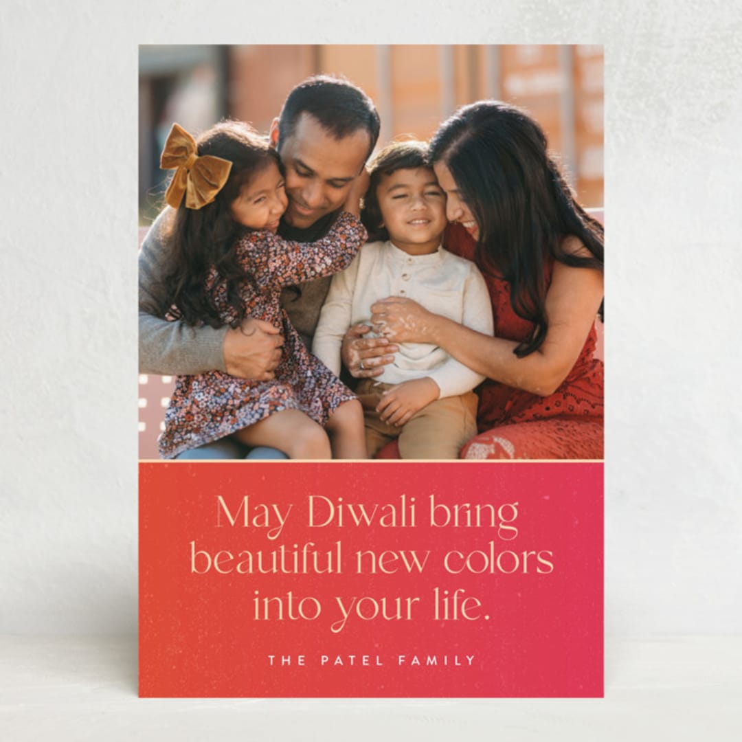 "Diwali Wishes" - Diwali Cards in Magenta by Maria Alou - Front