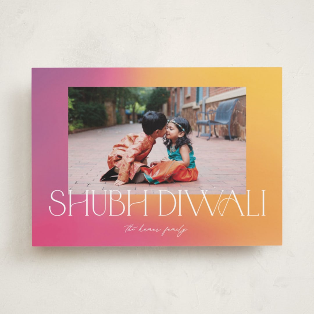 "Brighter Diwali" - Diwali Cards in Fruit Punch by Erin L. Wilson - Front