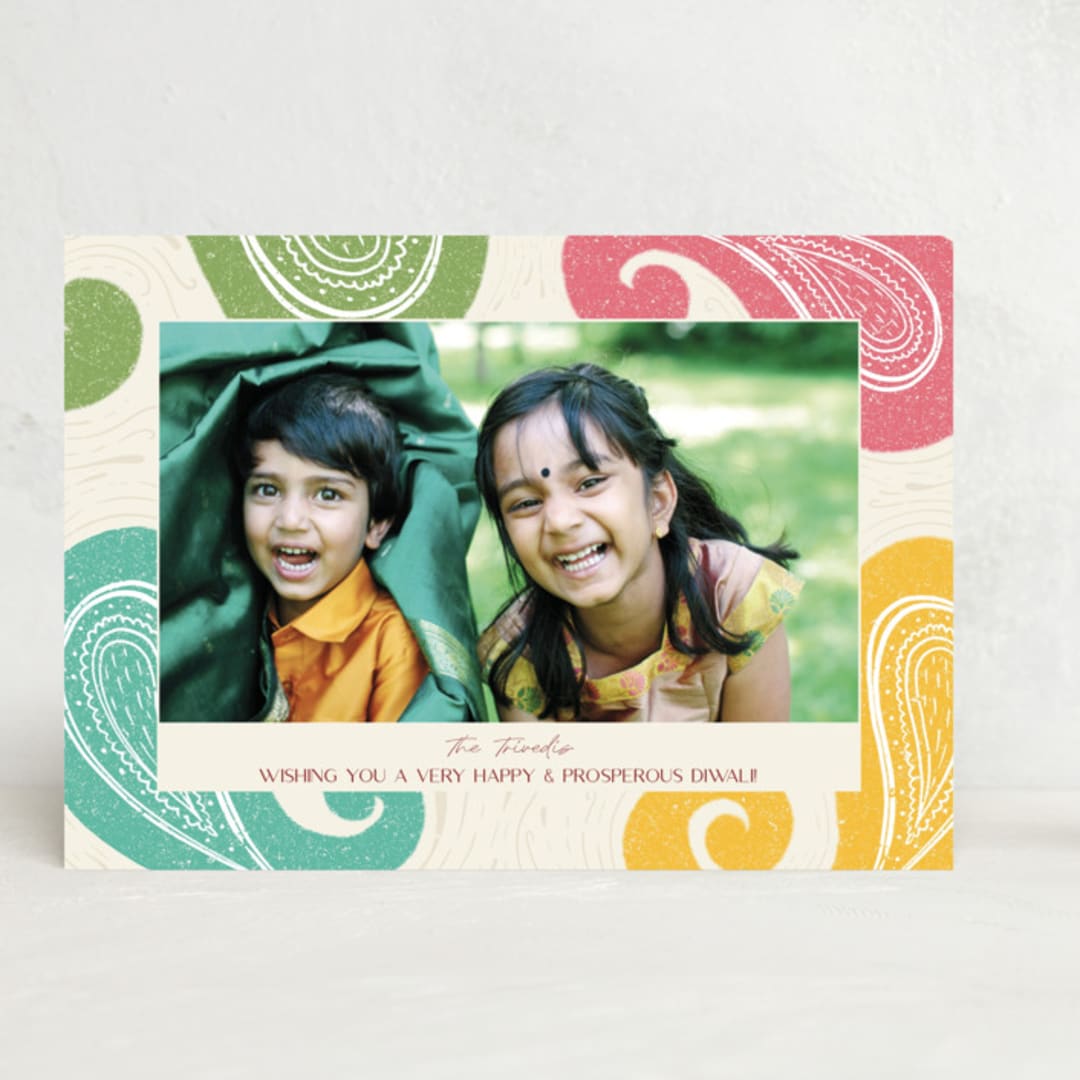 "Rangavalli" - Diwali Cards in Umber by Nikita Jariwala - Front
