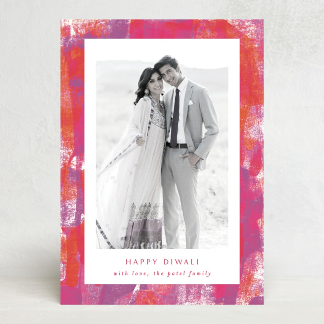 "Bright Diwali" - Diwali Cards in Poppy by AK Graphics - Front