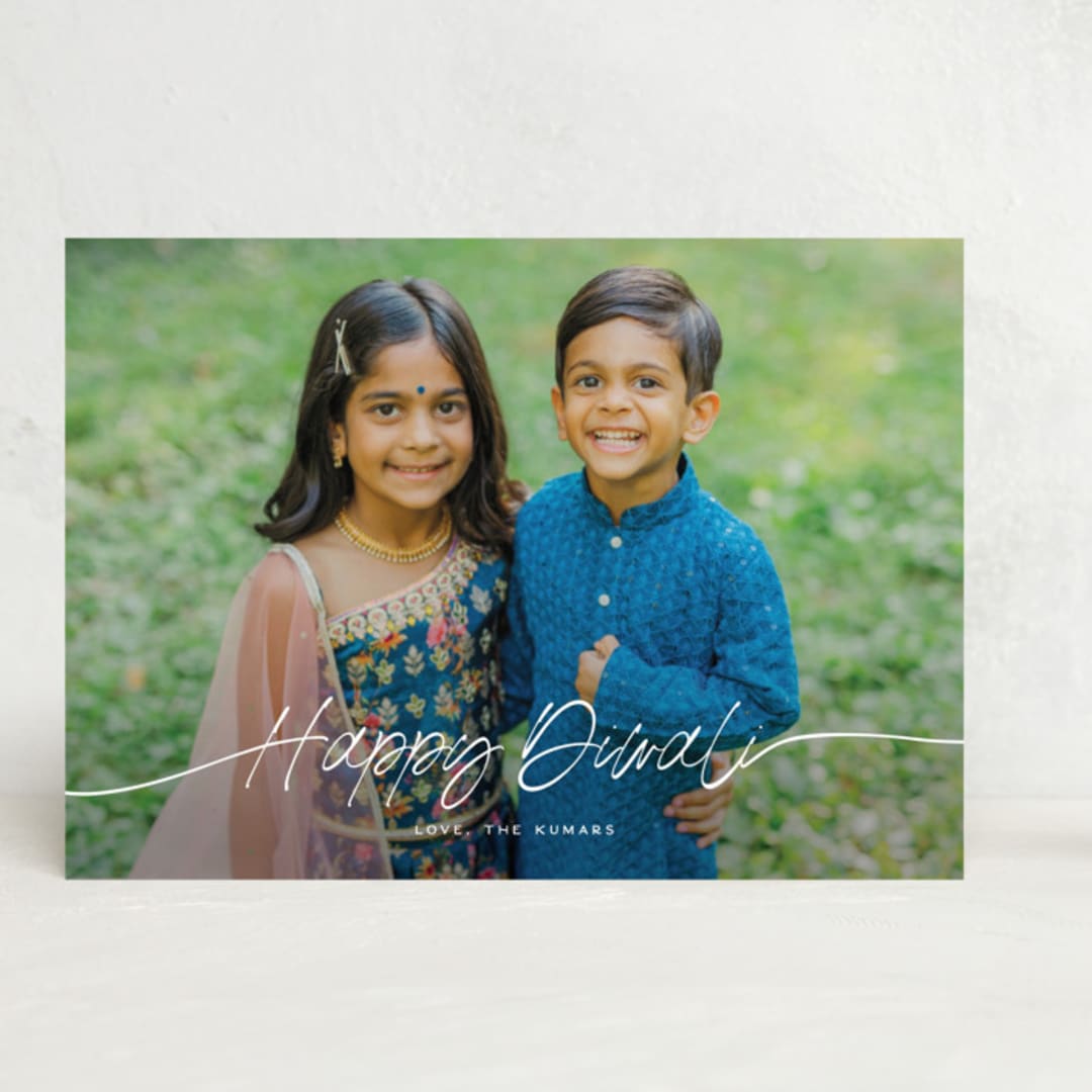 "Faubourg" - Diwali Cards in Snow by Leia Matt - Front