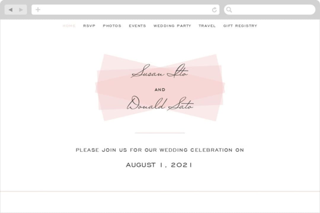 "Romantic Frame" - Wedding Website in Soft Petal by SimpleTe Design - Desktop Design