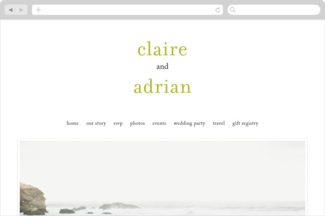 "float + celebrate" - Wedding Website in Celery by Float Paperie - Desktop Design