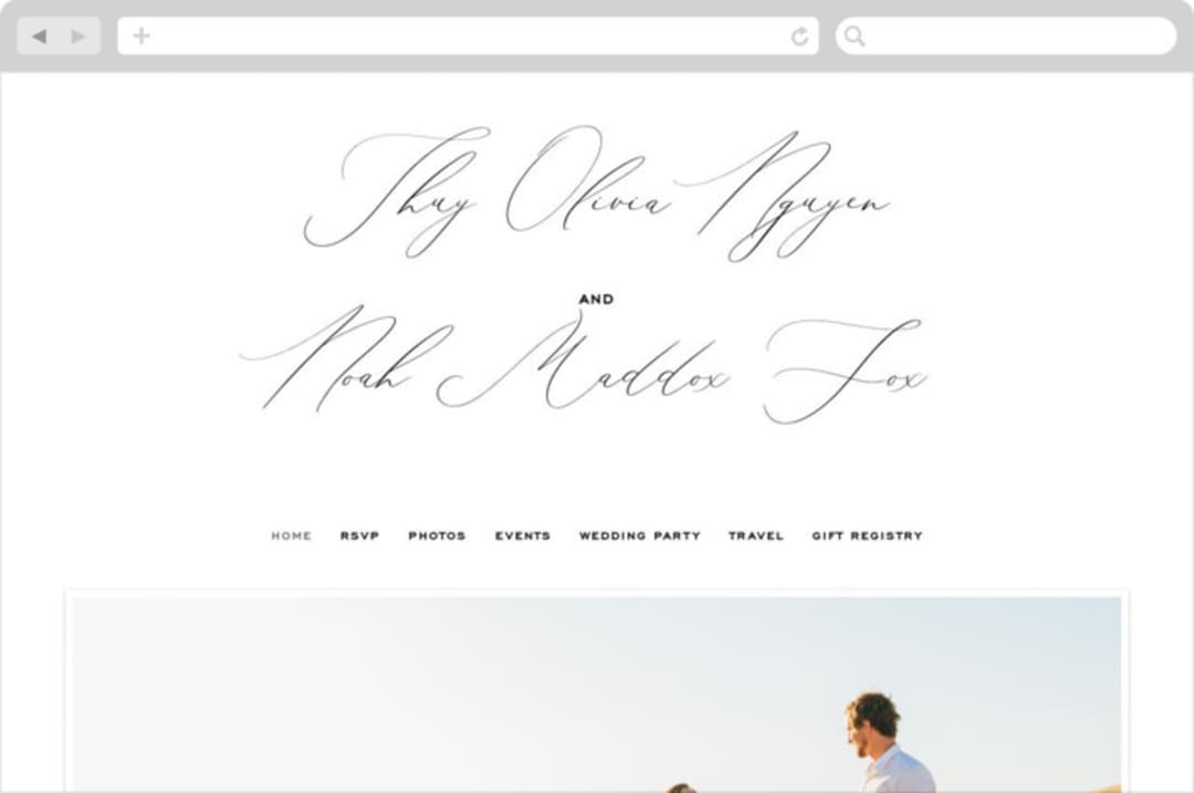 "la noce" - Wedding Website in Ink by Design Lotus - Desktop Design