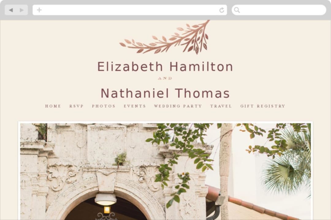 "Enchanted" - Wedding Website in Maple by Griffinbell Paper Co. - Desktop Design
