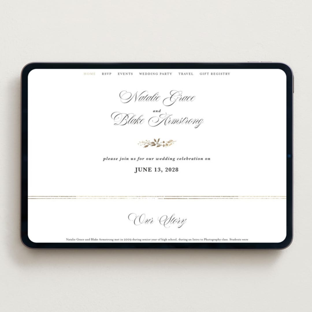 "Lake Como" - Wedding Website in Diamond by Kate Ahn - Desktop Design