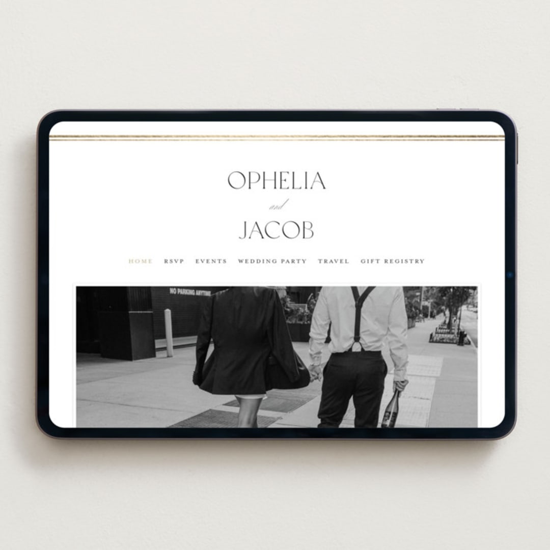 "Elegant Type" - Wedding Website in Pearl by Leah Bisch - Desktop Design