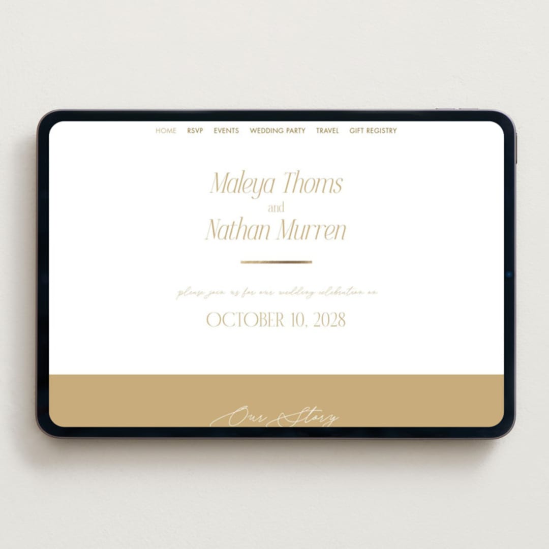 "Magazine" - Wedding Website in Lace by Kaydi Bishop - Desktop Design