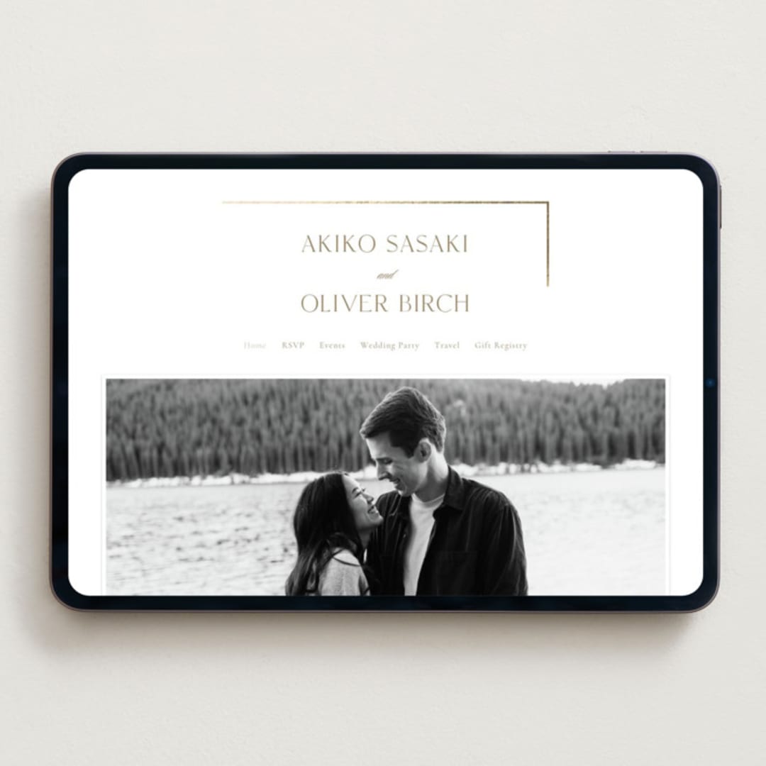"The Gallery" - Wedding Website in Quartz by Kristie Kern - Desktop Design
