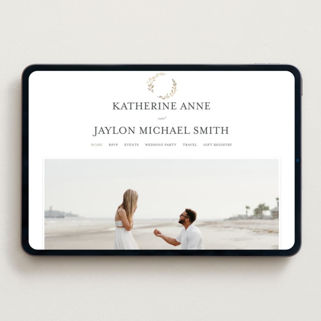 "Embrace" - Wedding Website in Cloudy by Jennifer Postorino - Desktop Design