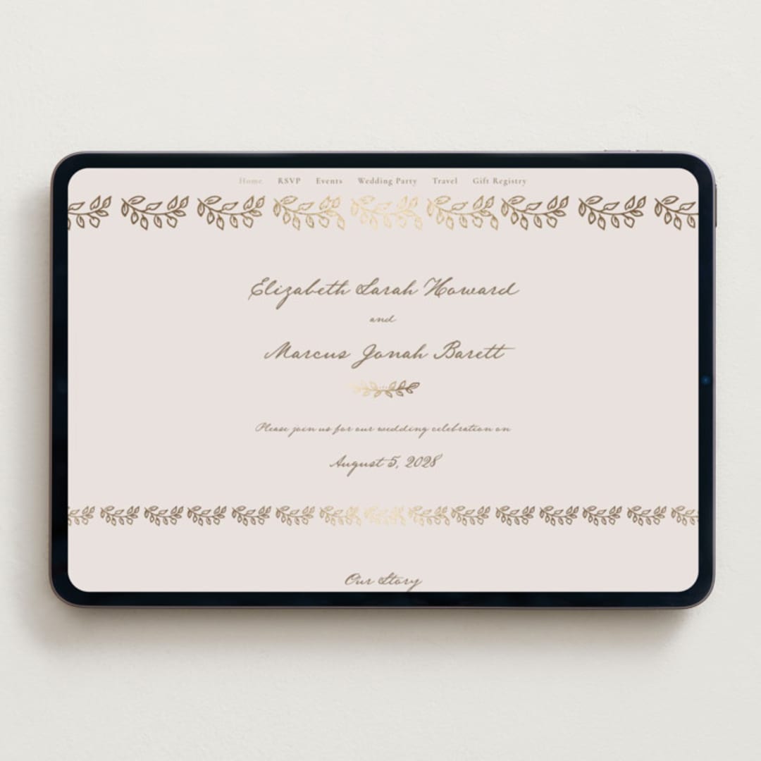 "Manuet" - Wedding Website in Vanilla by Petra Kern - Desktop Design