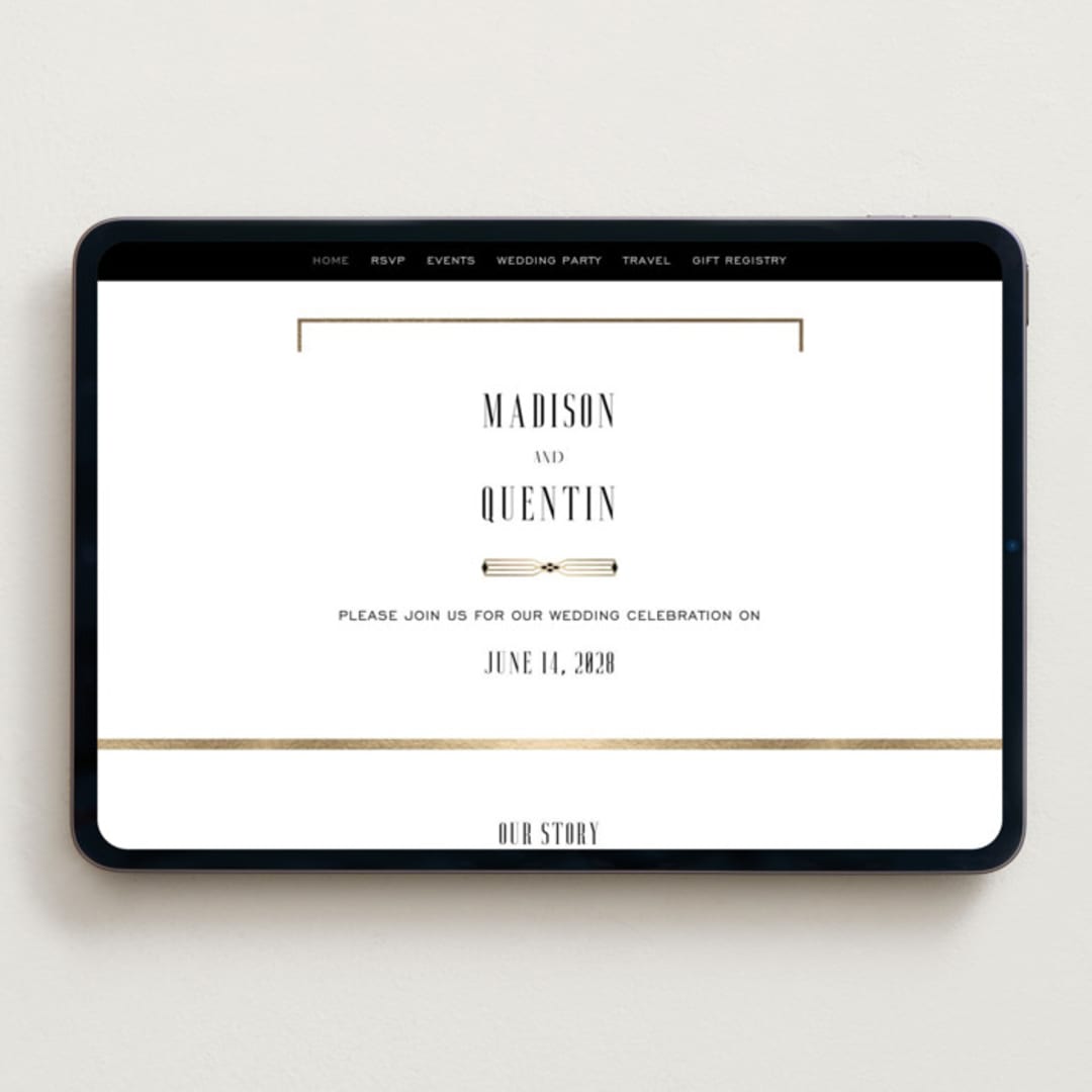 "Documentary" - Wedding Website in Lily by Heather Schertzer - Desktop Design